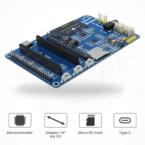 Scheda di espansione audio MusicPi con Raspberry Pi Pico con display LCD da 1,14 pollici - Foto 4 di 8