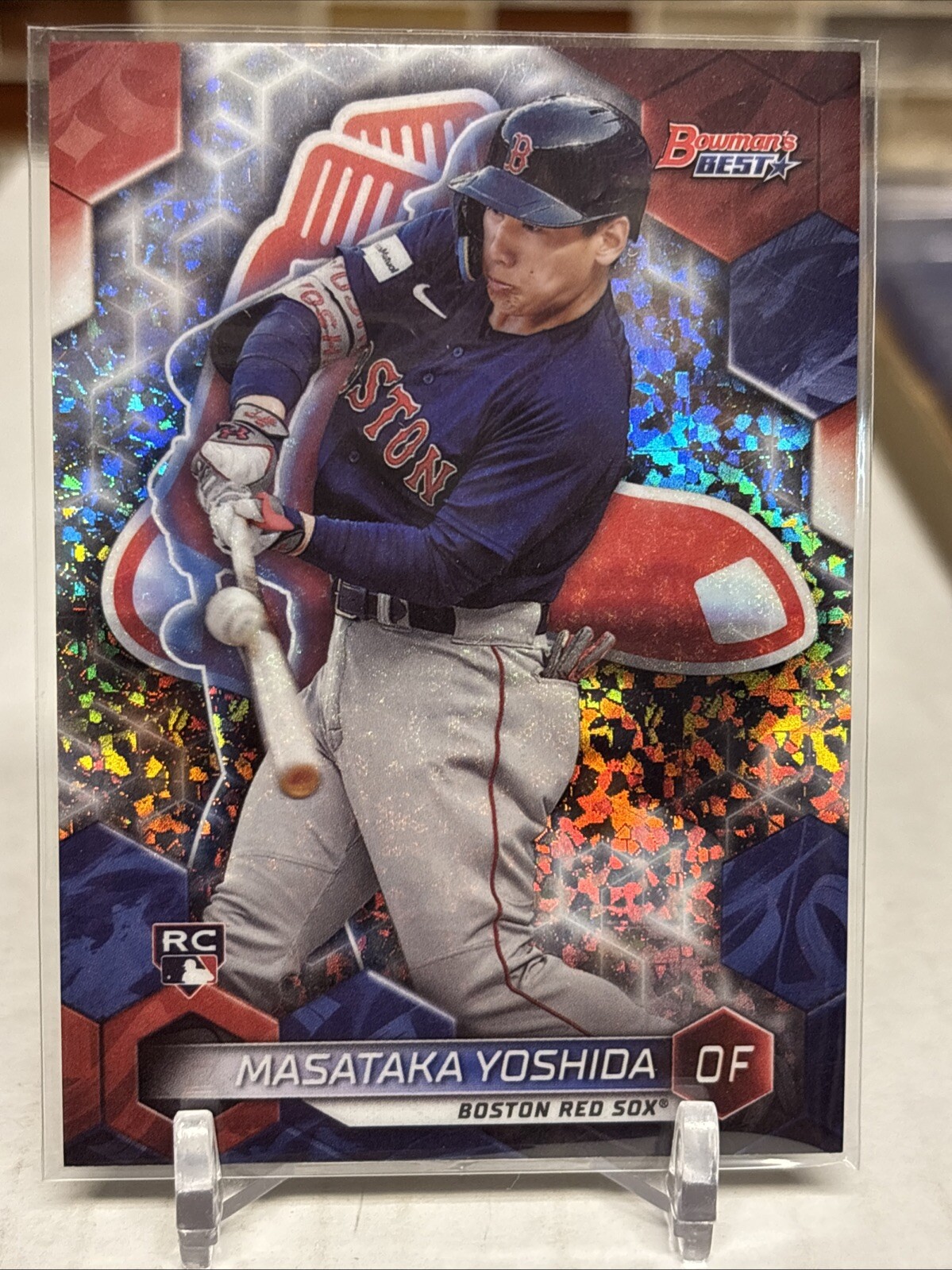 2023 Bowman's Best #40 Masataka Yoshida Rookie RC Mini-Diamond Refractor /299