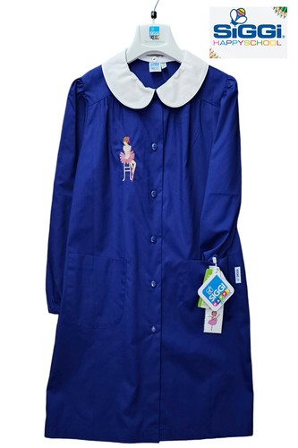 Grembiule bimba bluette ricamato per scuola elementare SIGGI - Picture 48 of 49