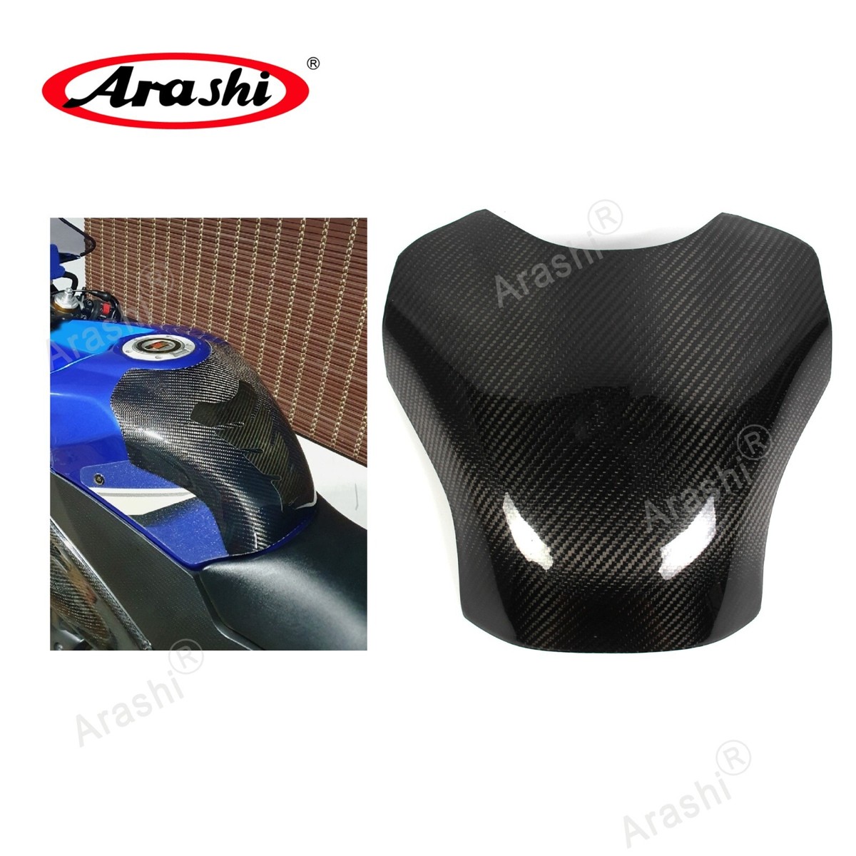 Carbon Fiber Gas Tank Cover Protector For Yamaha YZF R1 2009 2010