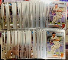 (70x) MASON BLACK RC 2021 Bowman Draft Chrome LOT - 1st Bowman Giants #BDC-129