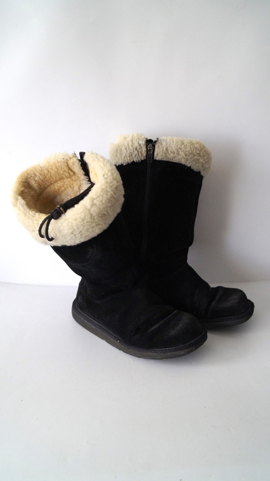 UGG Boots Women's W PLUMDALE BLK SUEDE 100percent Wool Size UK 5.5 Winter Comfort image 6