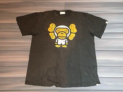 Rare Vintage BAPE X KAWS Baby Milo Tshirt Size L Ash Black Rare Vintage BAPE X KAWS Baby Milo Tshirt Size L Ash Black