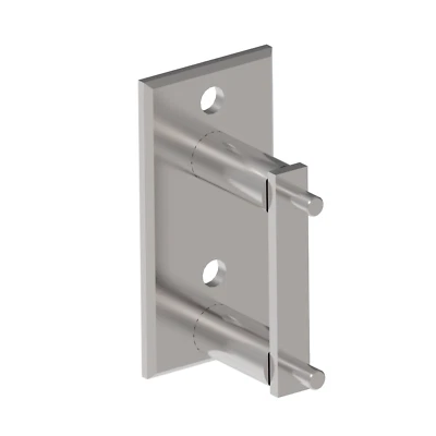 SELLON24 Edelstahl Pfostenhalter Wandanker Eckig für 40x40x2 Pfosten Rohrhalter flach V2A