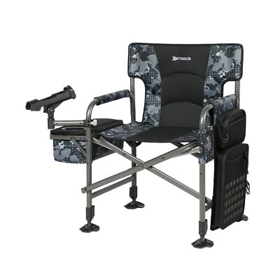 Fishing Chairs with Rod Holder, Folding Ice Fishing Chair for Adults