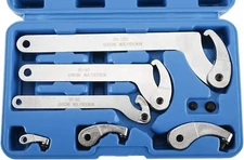 8Pcs Adjustable Hook & Pin Spanner Wrench Tool Set Locking Nut Wrench 35mm-120mm