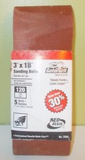 5 - 3" x 18" Sanding Belts 120 Fine Grit GatorGrit NOS