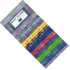 Batik Jewels Sonic Bloom 40 Strips 2-1/2in 2.5" Jelly Roll Rollup Fabric 84168