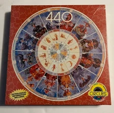 New Sealed 1994 Signs Of The Zodiac FX Schmid 440 Piece 20 1/2" Circle Puzzle 