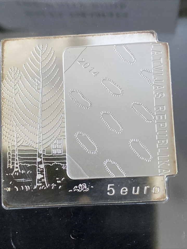 5 Euro Münze Silber Lettland 🇱🇻 Latvia The Whiteboard Book Das Weiße Buch - Bild 4 von 4