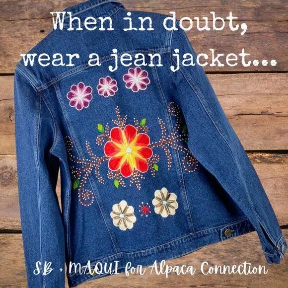 Sheep wool cheap jean jacket