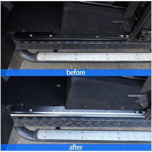 Steel Inner Door Sill Scuff Bar Edge Guard Plate For Land Rover Defender 2004-19 - Picture 2 of 10