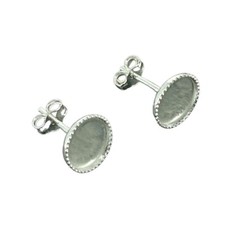 Sterling Silver Earring Stud Blanks with Backs 4mm 6mm 8mm
