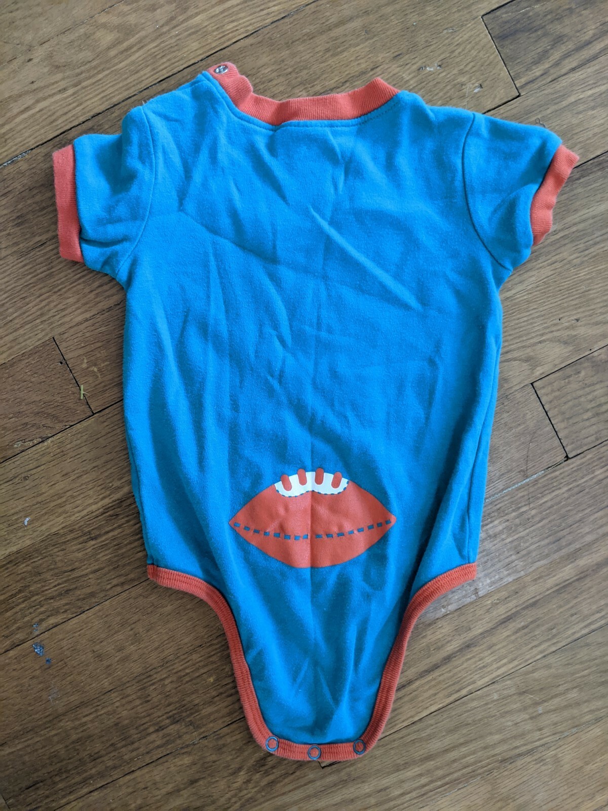 Vtg Miami Dolphins Baby 6/9 Months Button Closure One Piece Jumper Pjs Nfl 90s