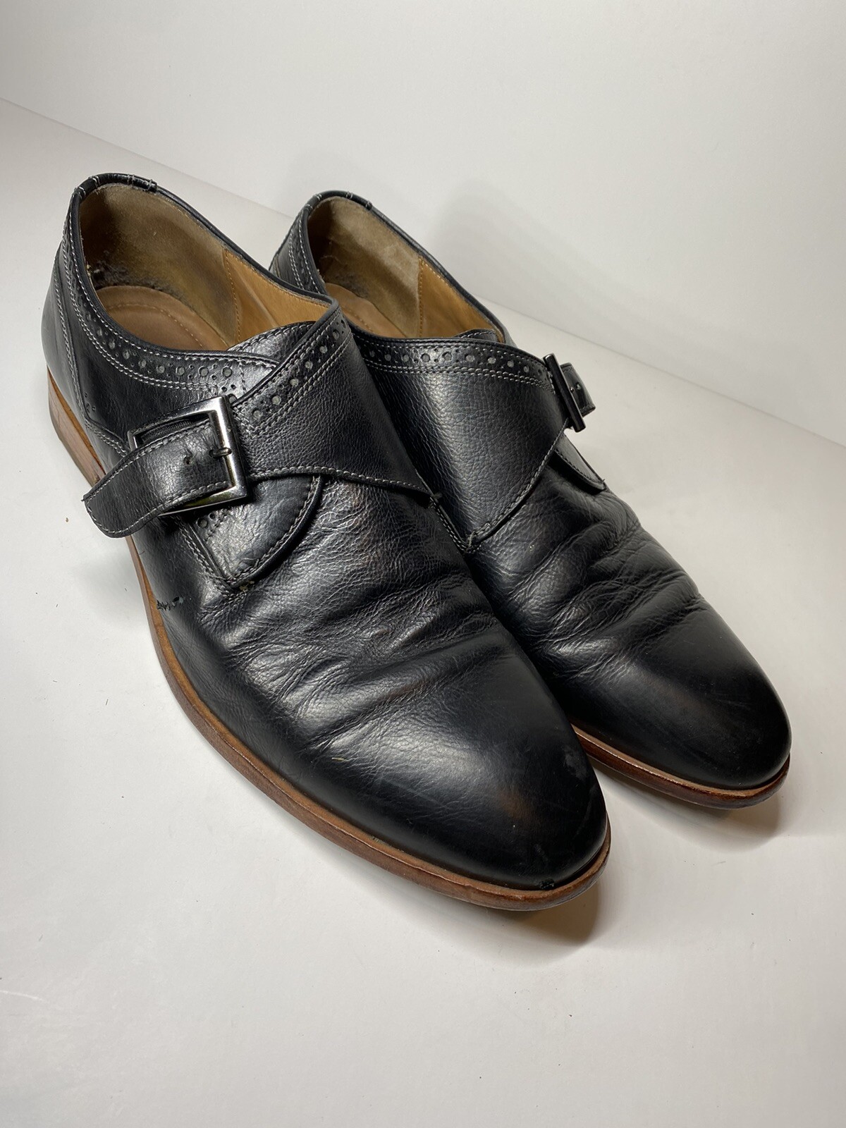 Johnston & Murphy Monkstrap loafers size 11 M black … Gem