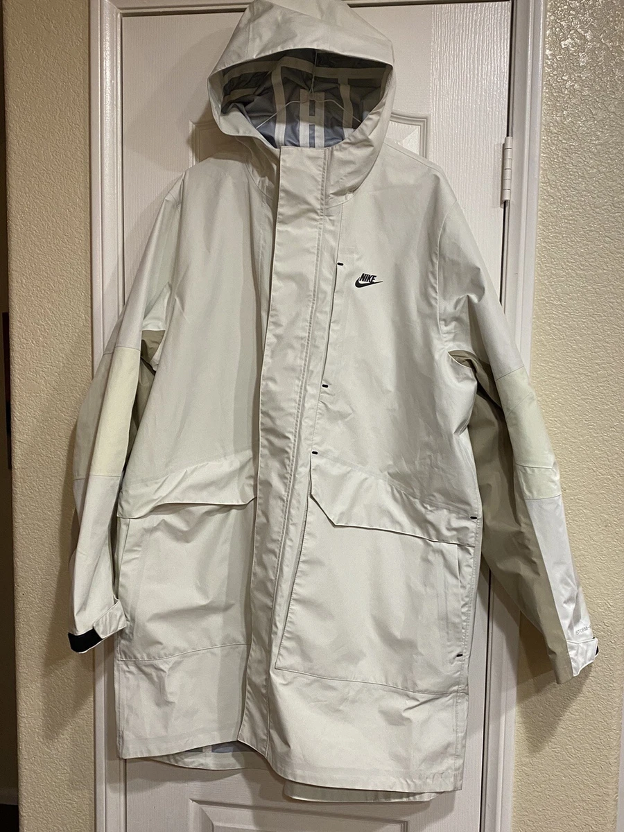 Nike Sportswear Storm-Fit ADV Rain Coat Hooded Shell Parka Beige Men\'s SZ L  $300 | eBay