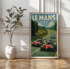 Le Mans France Racing Poster | 24 Hours of Le Mans Wall Art