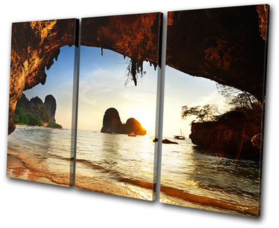 Sunset Seascape Paradise Thailand  TREBLE Leinwand Wand Kunst Bild drucken