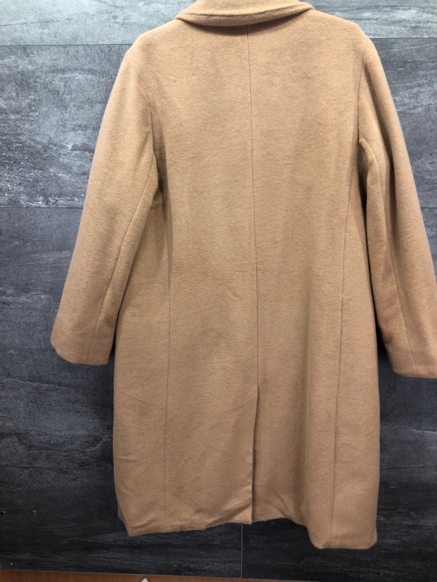 JIL SANDER Cashmere long coat brown Lana Wool Angora Size 42 | eBay