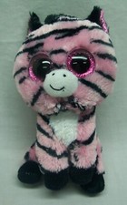 TY Beanie Boos BIG EYED PINK ZOEY THE ZEBRA 6" Plush STUFFED ANIMAL TOY