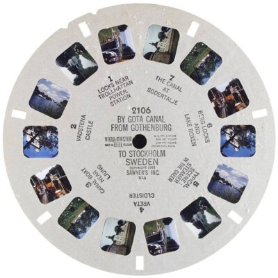 Viewmaster Rolle von Gota Canal von Göteborg nach Stockholm Schweden Disc Nr. 2106