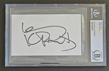 LENNY KRAVITZ SIGNED SLABBED BECKETT BAS COA INDEX CARD MUSIC AUTOGRAPHED RARE