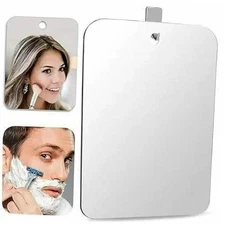 Fogless Acrylic Shower Mirror for Shaving & Makeup | Anti-Fog Travel Vanity
