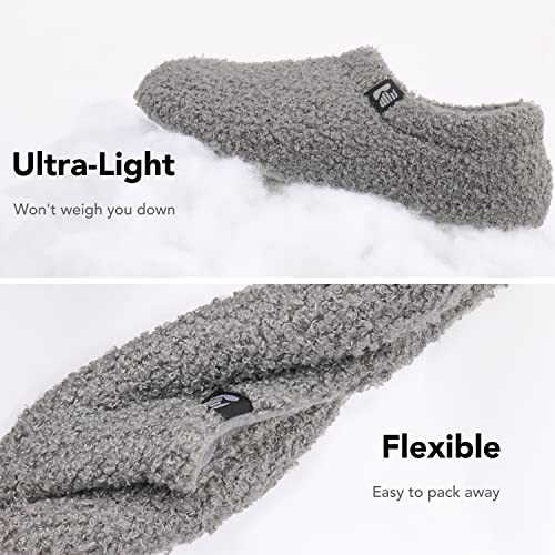  Damen Teddy Fleece geschlossener Rücken Indoor Slipper 7-8 dunkelgrau - Bild 4 von 6