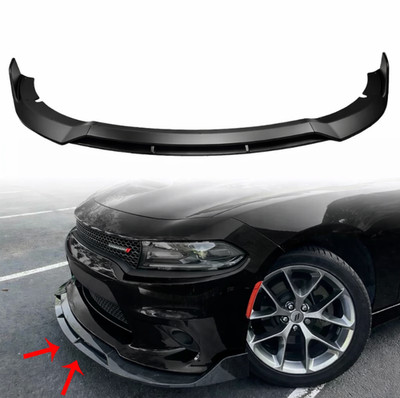 For 15-23 Dodge Charger Front Bumper Lip Spoiler Splitter Body Kit Black