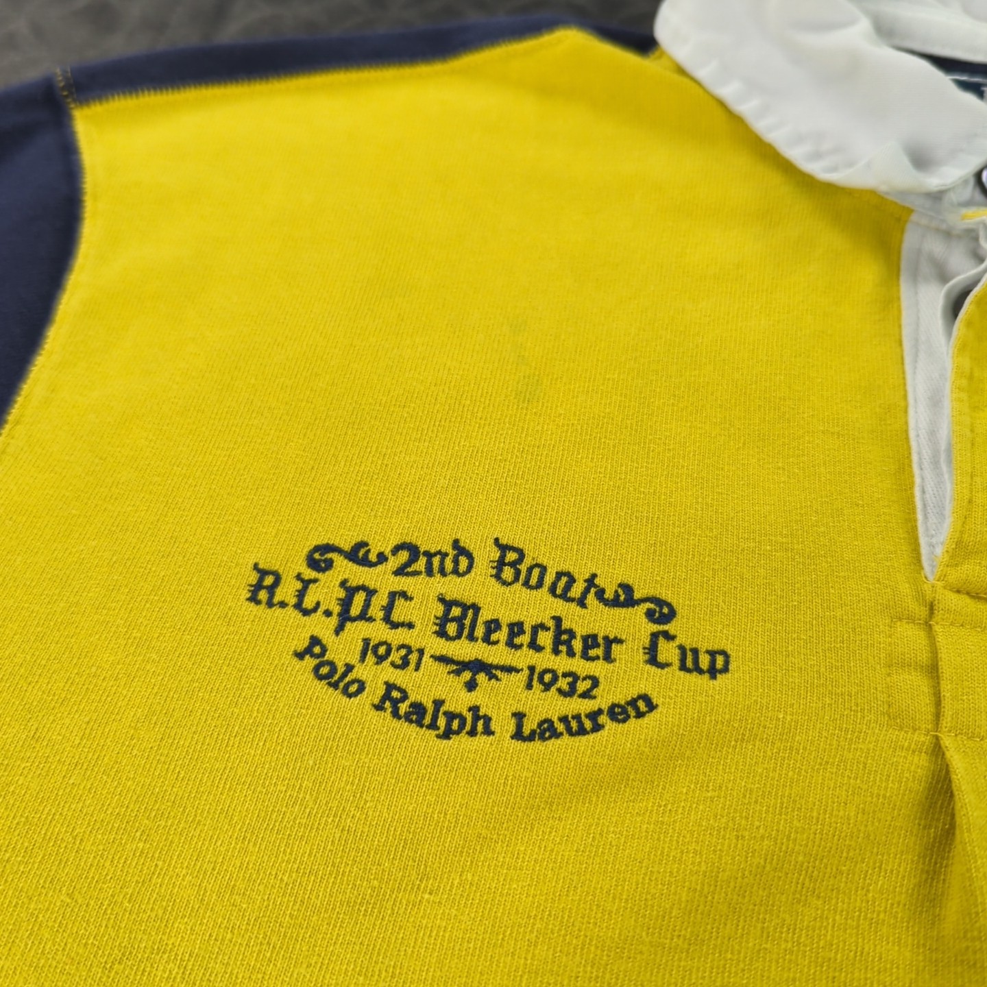 FILA Polo Ralph Lauren Polo Shirt 2° Barca Bleecker Coppa Canottaggio Manica Corta Uomo Large