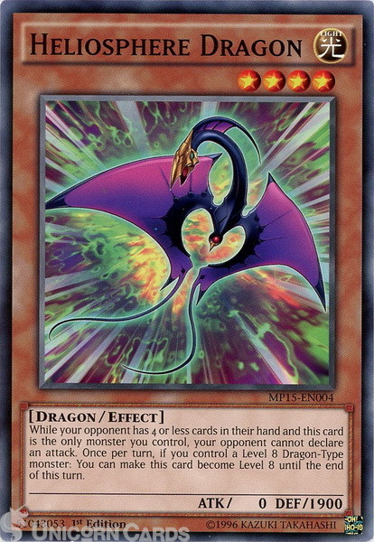 MP15-EN004 Heliosphere Dragon Common 1st Edition Mint Yu-Gi-Oh! Card