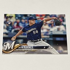 2018 Topps Update #US40 Jacob Barnes Rookie Card Milwaukee Brewers