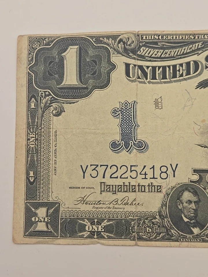 Series Of 1899 $1 Dollar Large Note. Silver Certificate - Image 2 of 4