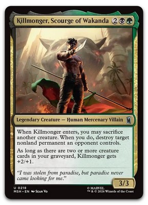 Killmonger, Scourge of Wakanda #218 (NM) Marvel Super Heroes MSH Magic MTG