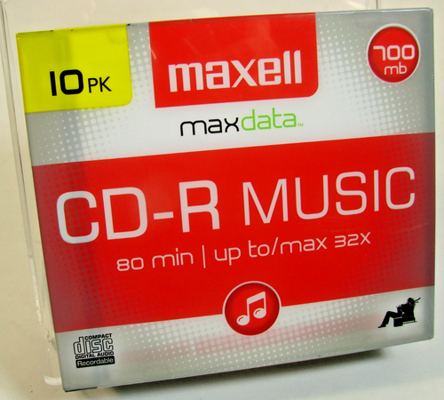 Maxell CD-R Music Recordable Blank Discs 10-Pack 80 Minutes 700mb | eBay