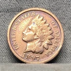 1897 Indian Head Small Cent Penny, Philadelphia, Business Strike, Circulated