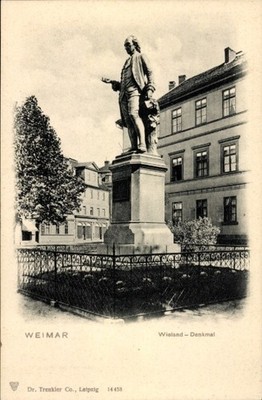 Ak Weimar in Thüringen, Goethe, Wieland Denkmal, Statue,  Dr.... - 4979912