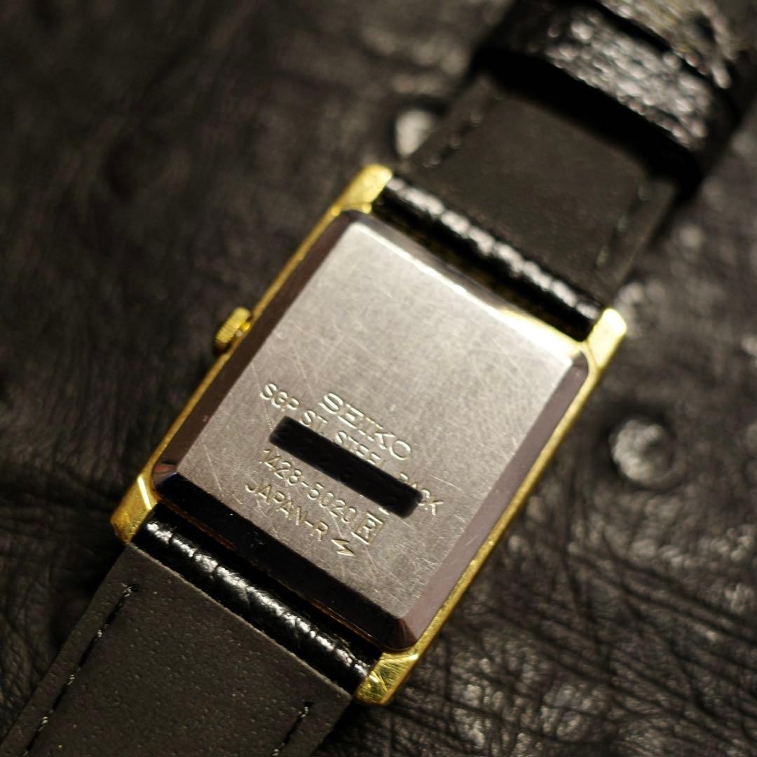 Seiko Vintage Rectangular Square Quartz Dress Wat… - image 4