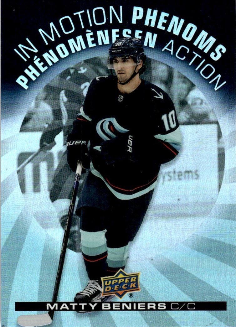 2023-24 Upper Deck Tim Hortons In Motion Phenoms Matty Beniers Seattle Kraken