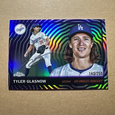 2025 Topps Chrome Platinum Tyler Glasnow #200 Blue Vibrations Refractor /150