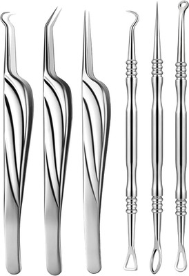 FVION Blackhead and Acne Extractor Kit, Professional Pimple Popper Tool Kit, Acn