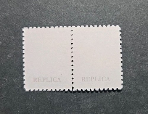 US Stamps SC# 28A 1858 5C Jefferson Replica Pair - Picture 2 of 2