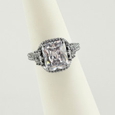 Bomb Party Sz 10 Game Of Thrones GOT Ring RARE HTF Clear CZ on Hematite RG93259