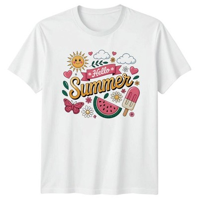 Hallo Sommer T-Shirt Strand Urlaub Sommer Sommer Urlaub Geschenk für Sie und Ihn