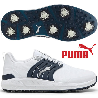 Puma Ignite Elevate 2 Tour Waterproof Leather Golfschuhe - White/Navy @ 40% Rabatt