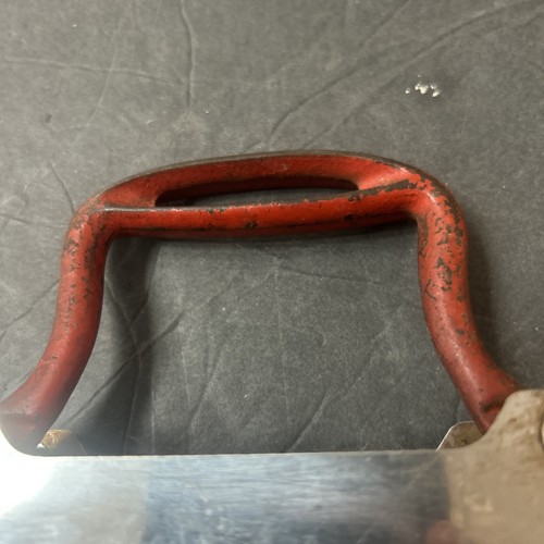 Vintage Double Rocker Stainless Steel Chopper Red Handle - Picture 4 of 5