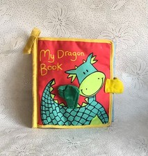 JELLYCAT JELLY KITTEN CLOTH BOOK MY DRAGON BOOK -SENSORY