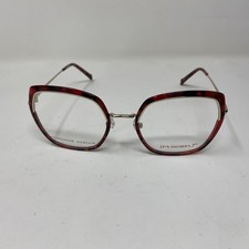 MOREL EYEWEAR GABI 50-20-140 RED MARBLE GOLD EYEGLASSES 121Q