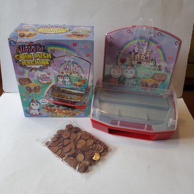 Einhorn Münze Schieber Maschine Spielzeug Kinder 4+ Arcade Spiel super funktioniert