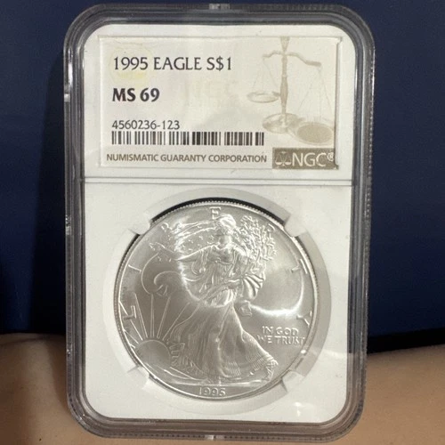 1995 United States Silver $1 Eagle MS 69 NGC